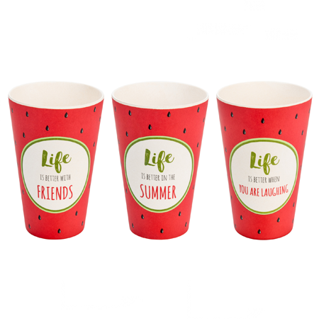 * NOVITA’ BAMBOO CUP SET * WATERMELON